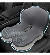 Mosxoed Memory Foam Seat Cushion for Sciatica &amp; Back Pain Relief - Ergonomic Chair Pad with Adjus...
