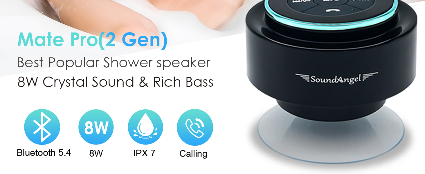 shower speaker bluetooth waterproof