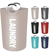 EpicTotes 115L Large Laundry Basket, Freestanding Waterproof Laundry Hamper, Collapsible Folding ...