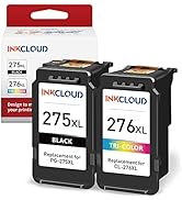 INKCLOUD Compatible Ink Cartridges Replacement for Canon 275XL and 276XL Printer Ink Combo for Ca...