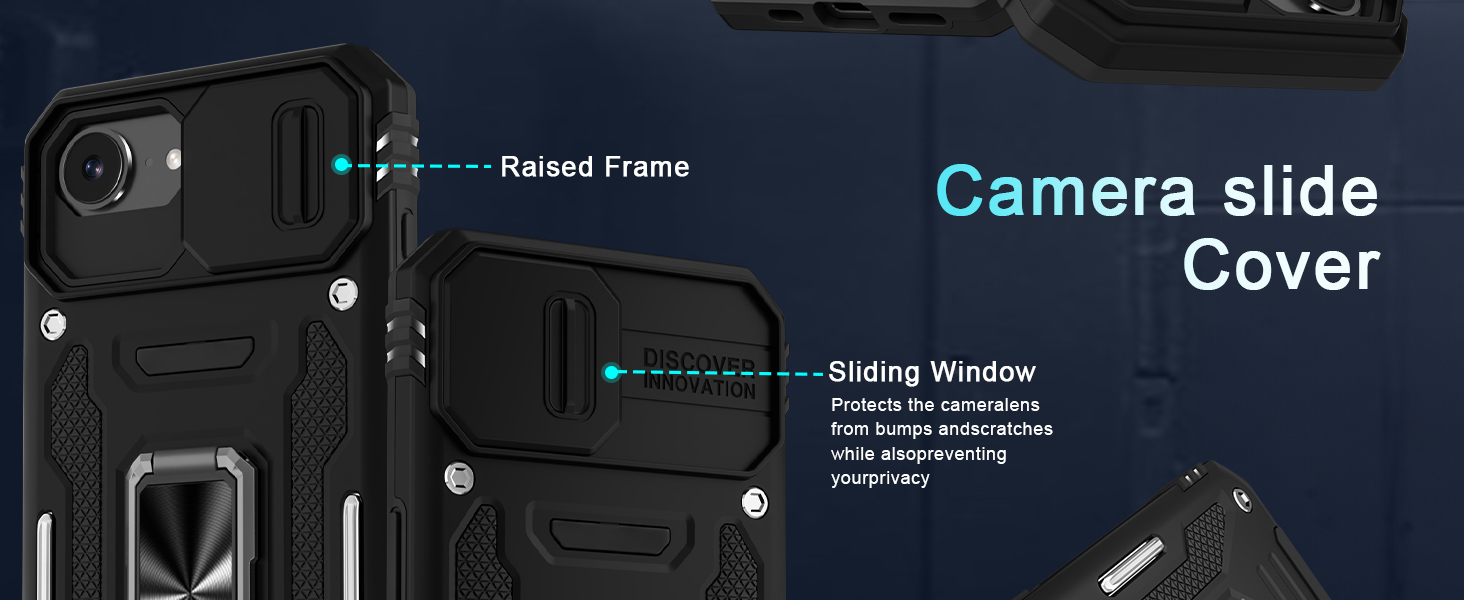 iphone 16e case with camera slide covers