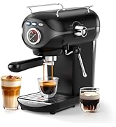 XIXUBX Espresso Machine, 20 BAR Pump Temperature Control, Compact Espresso Maker with Steam Milk ...
