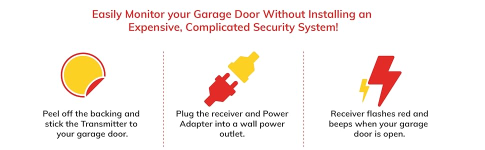 garage door senors, garage door monitoring, door monitor wireless