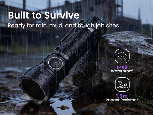 IPX8 waterproof uv flashlight 