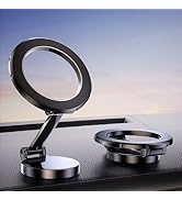 Magnetic Car Phone Holder, Car Phone Mount, Folding & 360°Rotation All-Metal Cell Phone Holder fo...