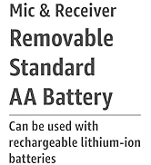 AFUOO Wireless Microphone Set for Singing, Speech, Speaker, Karaoke, 2.4GHz Dual-Mic Receiver, 200ft