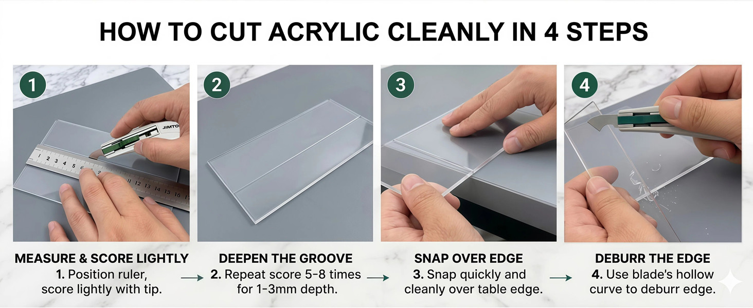 How to cut acrylic cleanly