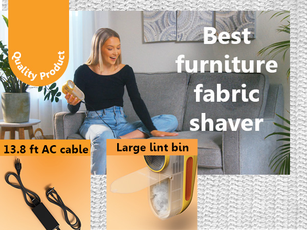 best furniture fabric shaver large lint bin long AC cable