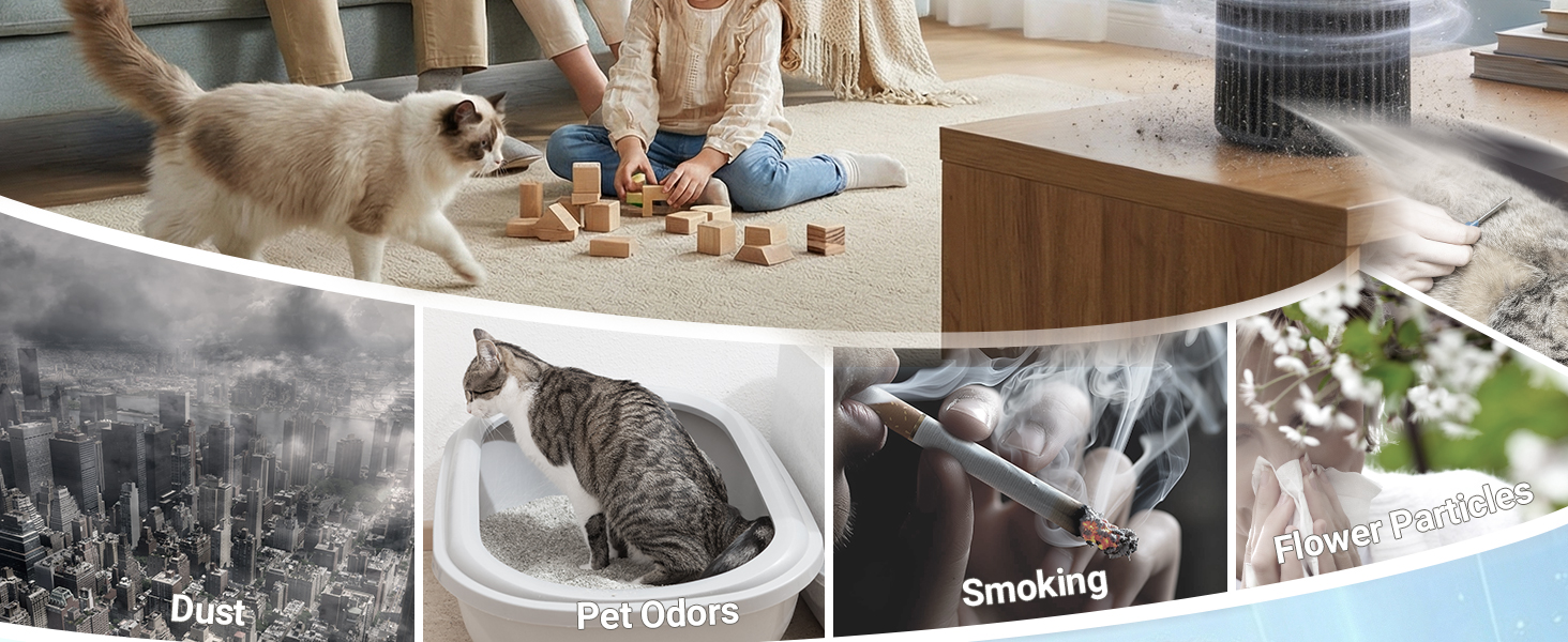 hepa air purifier smart wifi air purifiers for bedroom for home pets large room office kitchen
