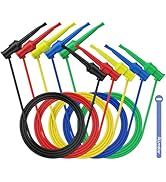 ALLmeter Test Hook Clips Test Leads 5PCS Testing Cables Wires Dual IC Hooks Clips 1M (3.9ft) 10A ...