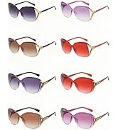 NLEYANB 8-Pack Retro Fox Cat Eye Sunglasses for Women, Oversized UV400 Unisex Shades - Classic Pa...