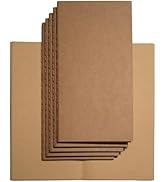 SUNUU Blank Travelers Notebook Inserts,Lightweight Journal with Kraft Paper Covers,7.48’’x3.94’’(...