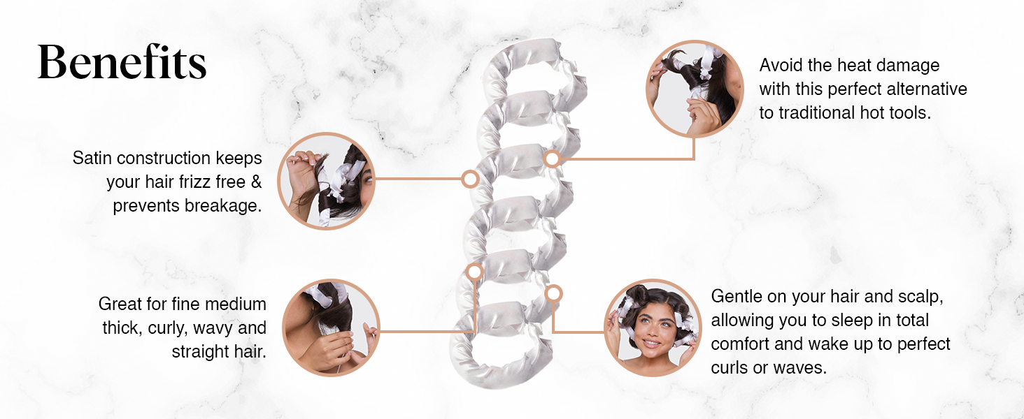 flexi rods curling jumbo for long hair curls satin women perm curl big large heatless rod silk