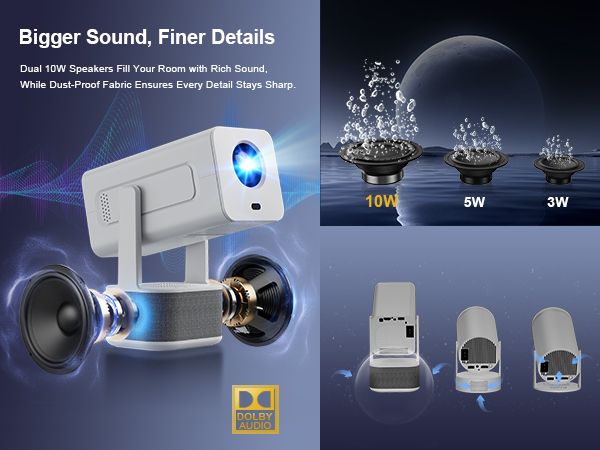 movie video projector with speaker