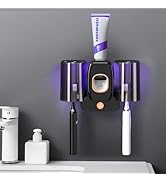 LXIANGN 3 in 1 Toothbrush Cleaner Holders,Rechargeable Wall Mounted Toothbrush Holder Toothpaste ...