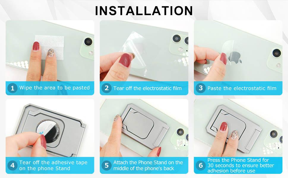 phone kickstand attachment ring