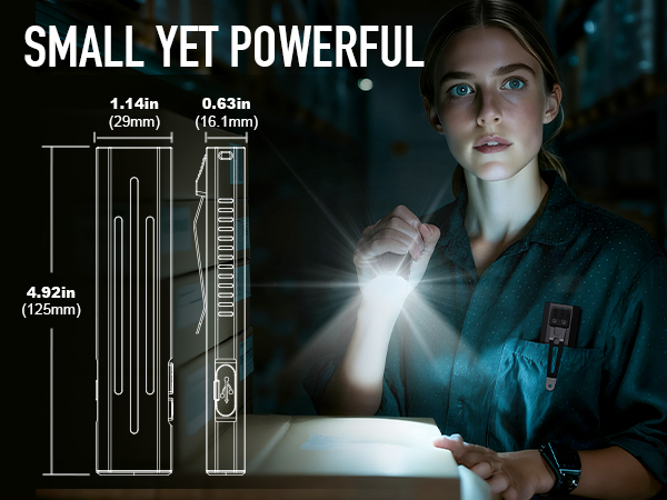 small flat flashlight