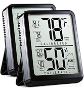Antonki 2-Pack Room Thermometer, Digital Small Hygrometer Indoor Thermometer Humidity Gauge, Temp...