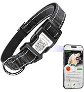 Dog Collar with QR Code, Reflective Pet Collar, Soft Neoprene Padded &amp; Safety Locking Buckle Adju...