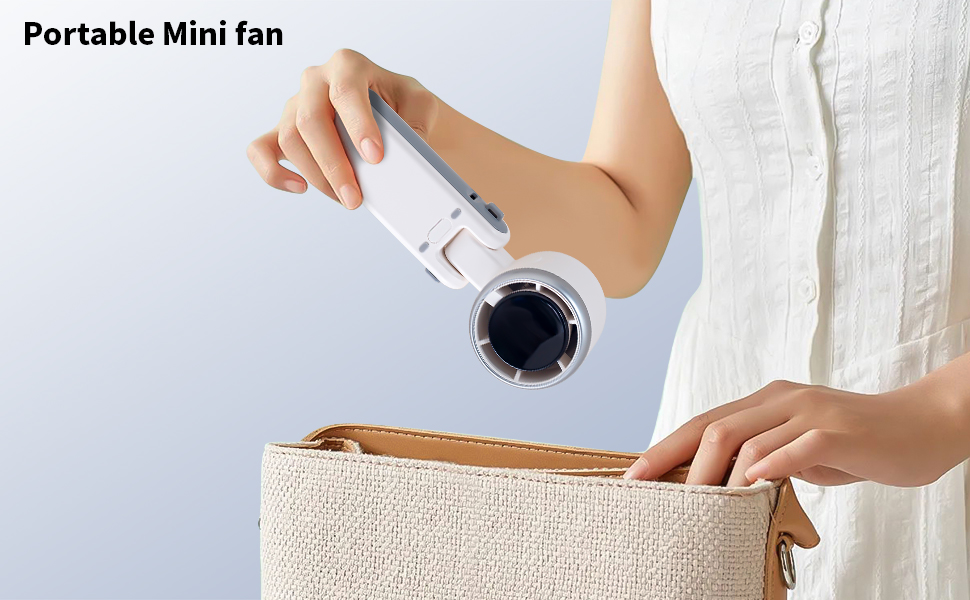 Portable Handheld Turbo Fan, 5 Gear Wind, Battery Operated, Up to 12 Working Hours,