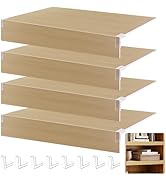 Wire Rack Covers for Pantry Shelf Covers for Wire Shelving Liners Removable 4 Pack with Holders f...