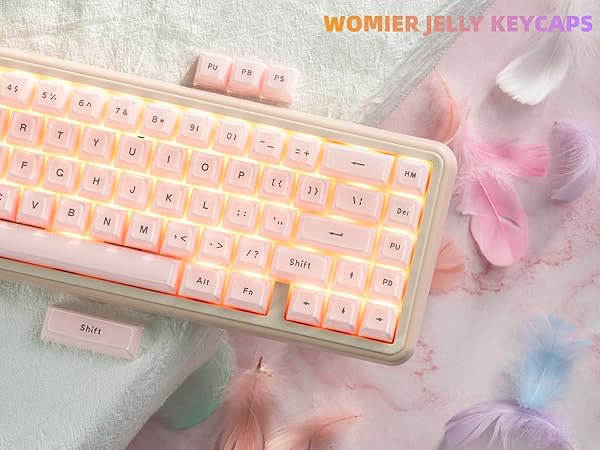 Womier Jelly Keycaps, Mechanical Keyboard for keycaps Set, OEM Profile Key Cap