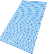 BEMISO Shower Mat Non Slip Bathtub Mat with Suction Cups and Drain Holes 27.5 x15.7 Inch Bath Mat...