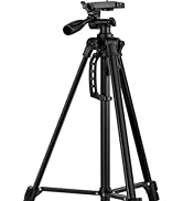 EMEET Phone Tripod Stand, 55.5in Tall Adjustable Floor Mount for Cell Phones, 360° Pan Tilt Head,...