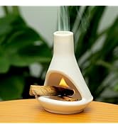 MOUGIGI Ceramic Chiminea Palo Santo Holder and Burner - Modern Medieval Incense Candle and Matchs...