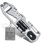 EDC Pry Bar Multitool – 10-in-1 EDC Pry Tool – Pocket Pry Bar, Bottle Opener, Ratchet Wrench, Scr...