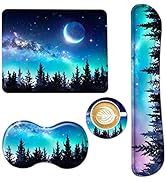 AIMSA Keyboard Wrist Rest Support + Mouse Pad + Mouse Wrist Rest + Coaster, Ergonomic Memory Foam...
