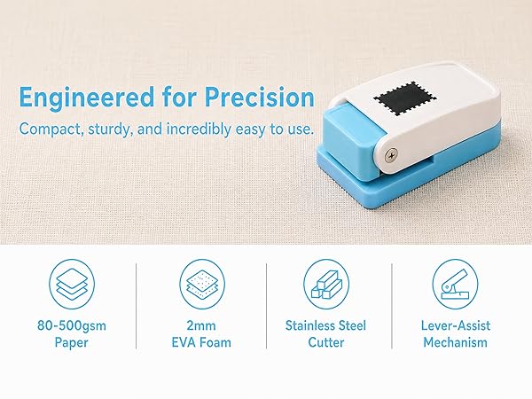 Rectangular Scalloped Edge Paper Punch