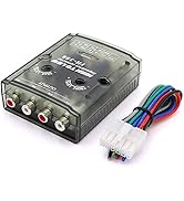 Welugnal 4-Channel Car Stereo Audio Speak Delay Signal Hi-Low Converter for Auto Amp Subwoofer Am...