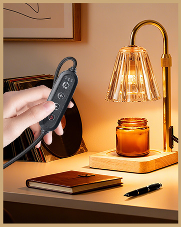 amber gold candle warmer lamp with timer dimmer for Yankee candles