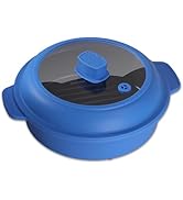 GLOU-GLOU GOOSE GGG Microwave Grill Pan, Fry Griddle Crisper Pan with Lid for Grilling Browning a...