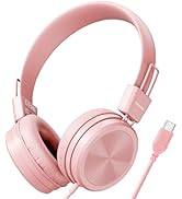 Cowyawn USB Type C Kids Headphones for School, 94dB Volume Limited, Kids Headphones with USB C Co...