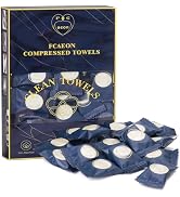 FCAEON Compressed Towel Tablets 9"X7.5" 100 PCS Individule Wrapped Disposable Cleansing Travel Si...