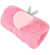 Homoyoyo Peach Pattern Winter Hand Muffs - Faux Fur Plush Hand Warmers for Women &amp; Girls