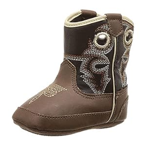 M&amp;amp;F Western Kids Unisex-Child Trace Baby Boy&amp;#39;s Infant Toddler Bucker Boot First Walker Shoe