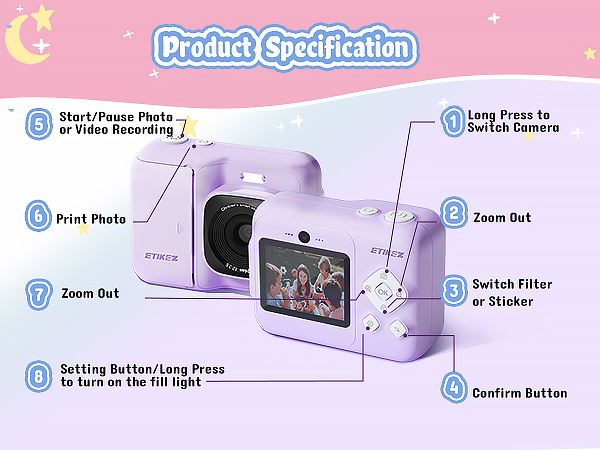 kids camera for kids Christmas gifts for 10 year old girl instant camera kids camera instant print