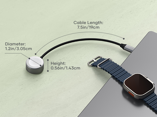 USB-C Fast Charging Cable for Apple Watch