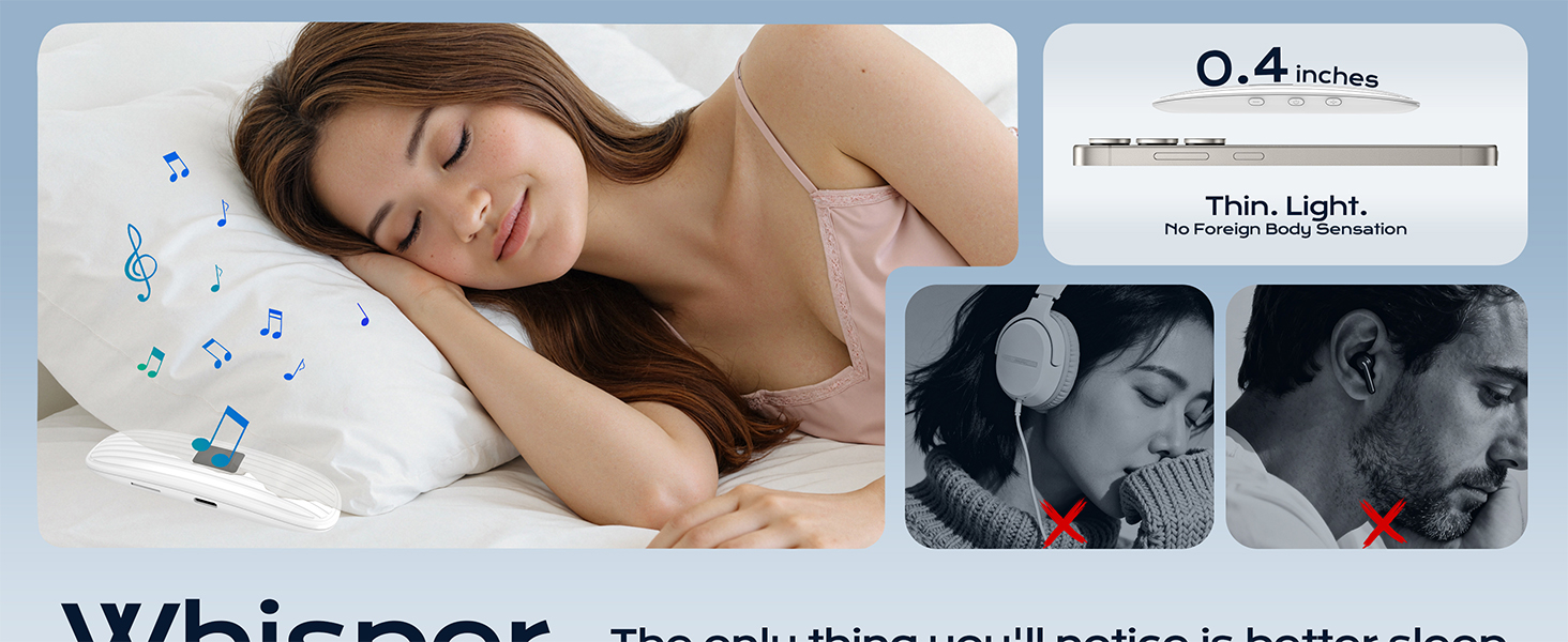 bluetooth pillow speaker for sleeping