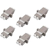 SpeedyCables LC Fiber Connector - Duplex LC to LC Fiber Optic Coupler - 6 Pack, Multimode Fiber A...