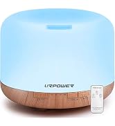 URPOWER 500ml Essential Oil Diffuser with Cool Mist Humidifier Function - 7 Color Changing LED Li...