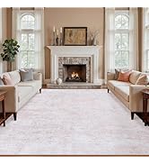 8x10 Area Rug for Living Room:Large Washable Rug with Non Slip Backing Indoor Floor Non Shedding ...