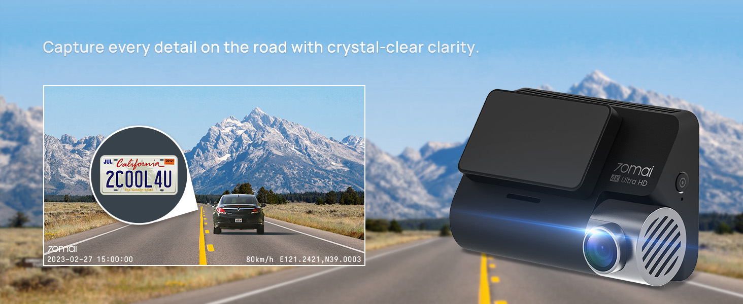 Capture every detail on the road with crystal-clear clarity