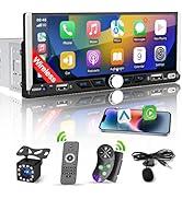 Single Din Car Radio Compatible with Wireless Apple CarPlay, Car Stereo with 6.9'' IPS Touchscree...