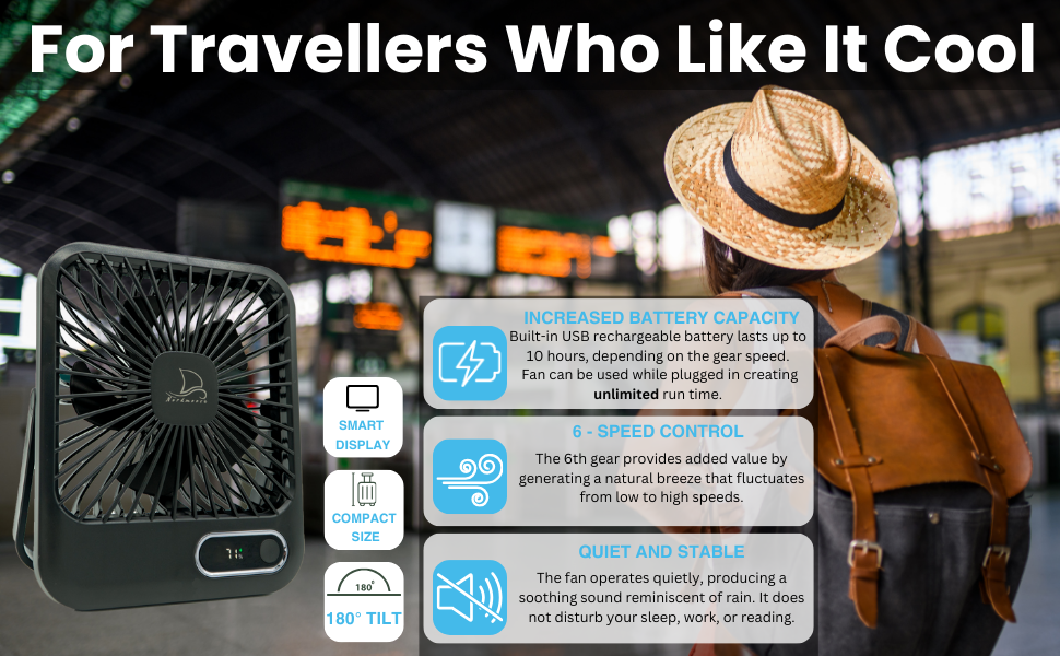 wireless fans portable rechargeable battery operated window fan tiny desk fan