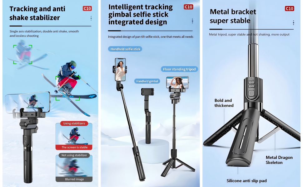 Handheld selfie stick Handheld gimbal Floor standing tripod