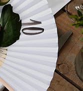 JOHOUSE 28PCS Folding Paper Fans, Handheld Bamboo Fans Foldable Decorative Fans 14 Colors Japanes...